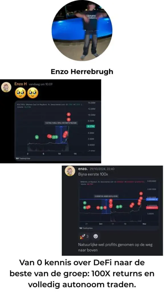 Enzo Herrebrugh, van 0 kennis over DeFi naar 100X returns en volledig autonoom traden